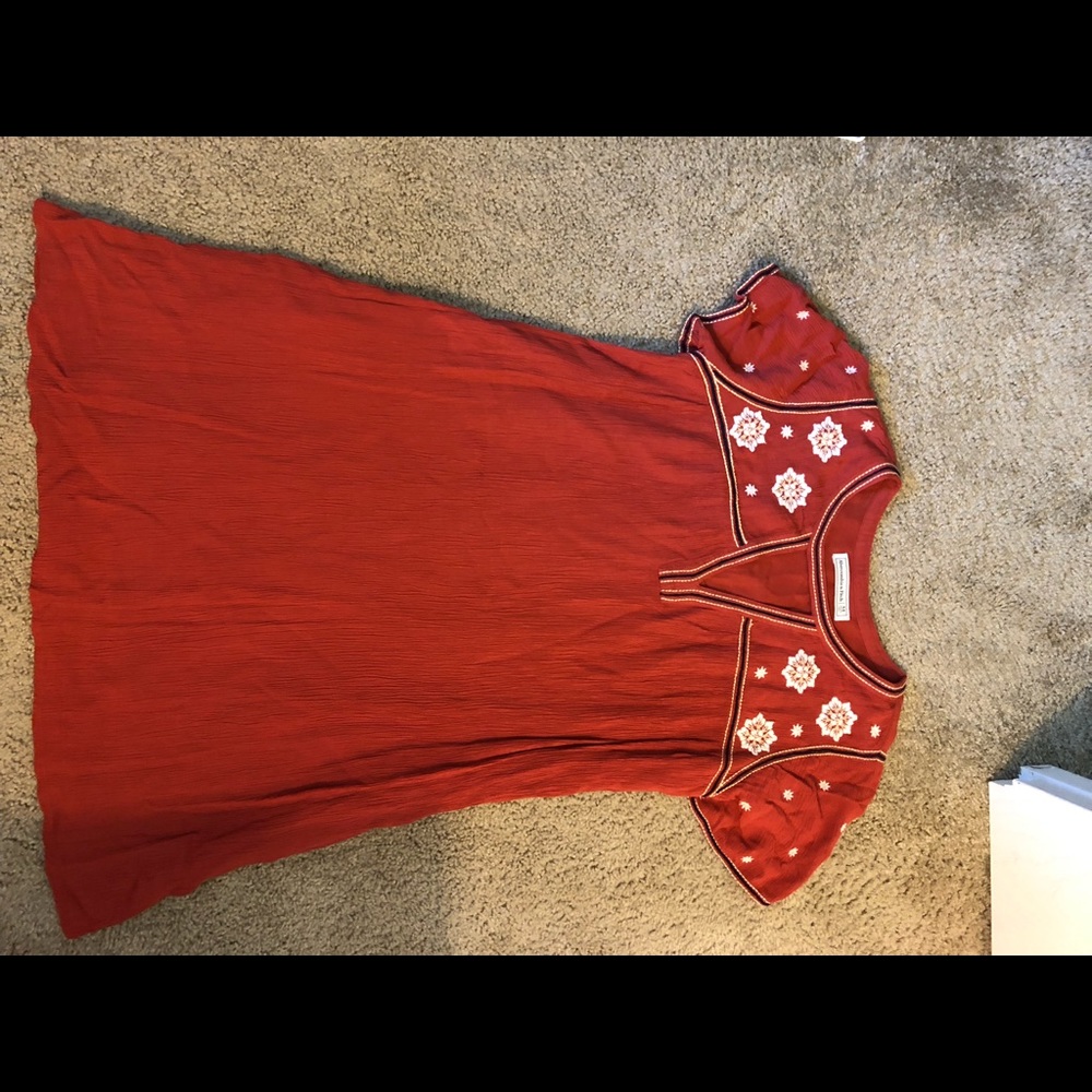 Abercrombie and Fitch, rust colored shift dress